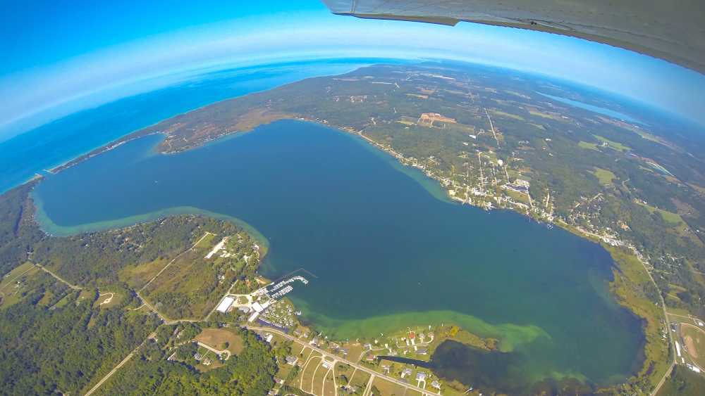 Beautiful weather to fly over Portage Lake Beautiful weather to fly over Portage Lake