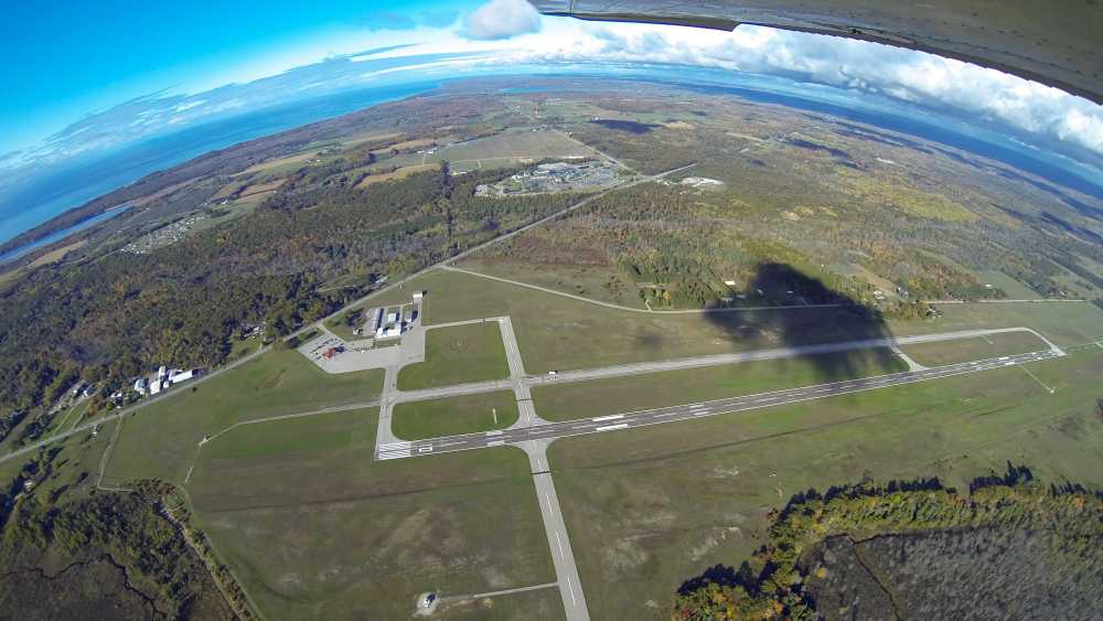 Aerial shot of the airport's property Aerial shot of the airport's property