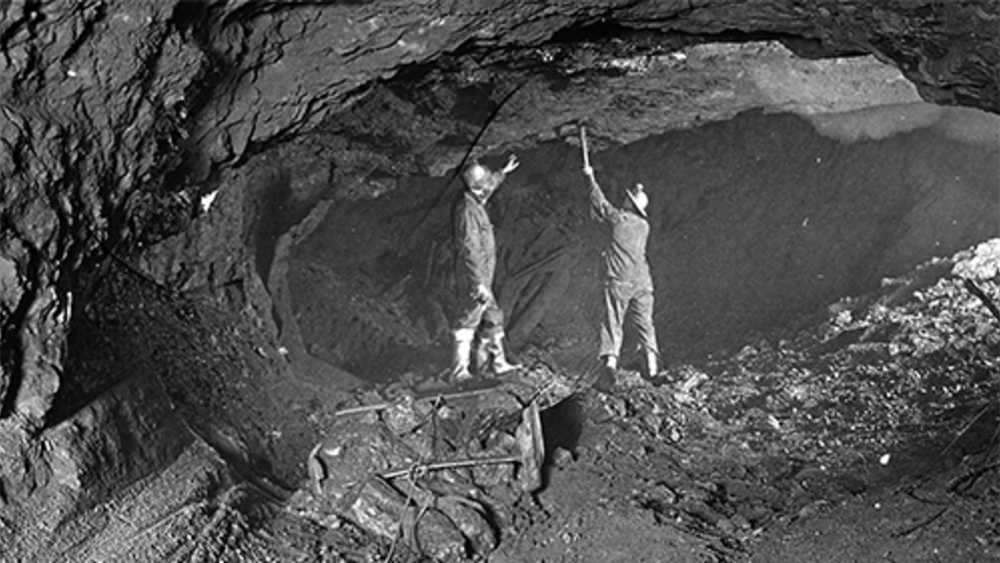 Interior of an iron mine in Ramsay at the Gogebic Range Interior of an iron mine in Ramsay at the Gogebic Range