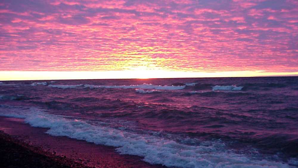 Muskallonge Lake State Park sunset on Lake Superior Muskallonge Lake State Park sunset on Lake Superior