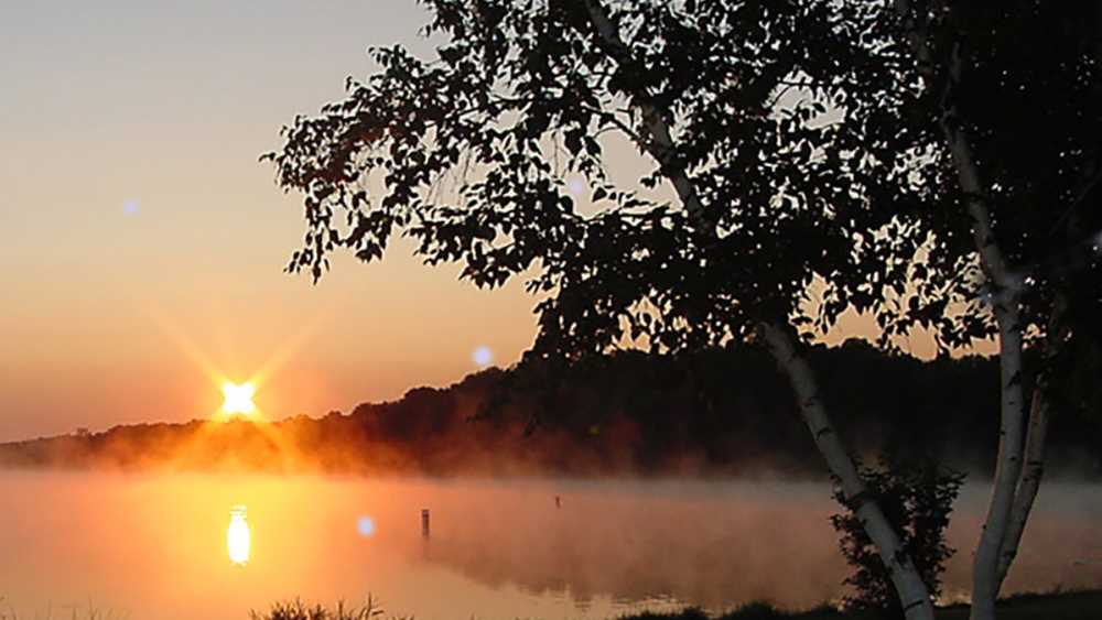 Sun sets over Kent Lake. Sun sets over Kent Lake.