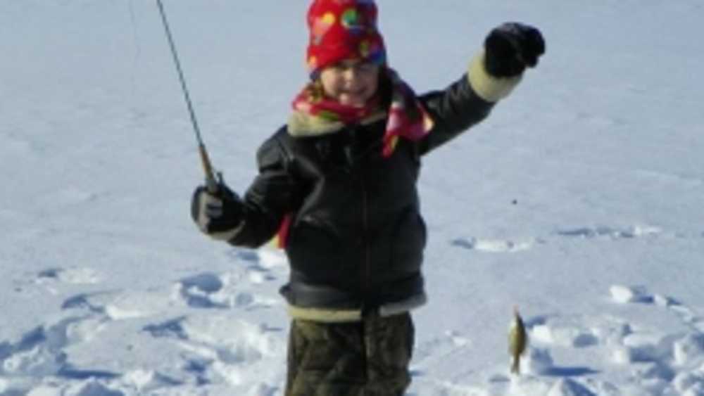 girl ice fishing girl ice fishing