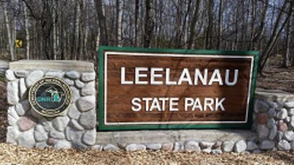 DNR, Leelanau State Park Sign, Spring DNR, Leelanau State Park Sign, Spring