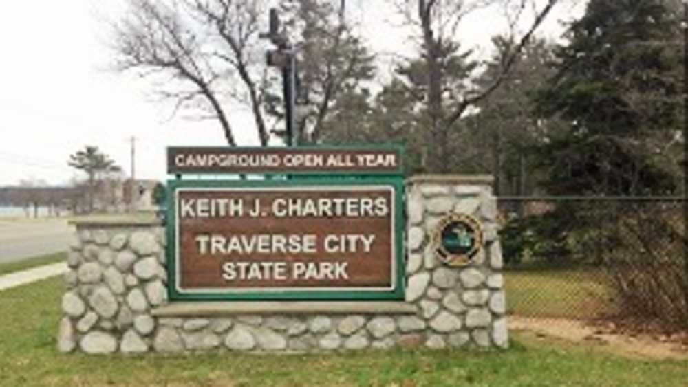 DNR, Traverse City State Park, Sign, Spring DNR, Traverse City State Park, Sign, Spring