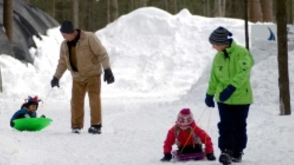 Family sledding Family sledding