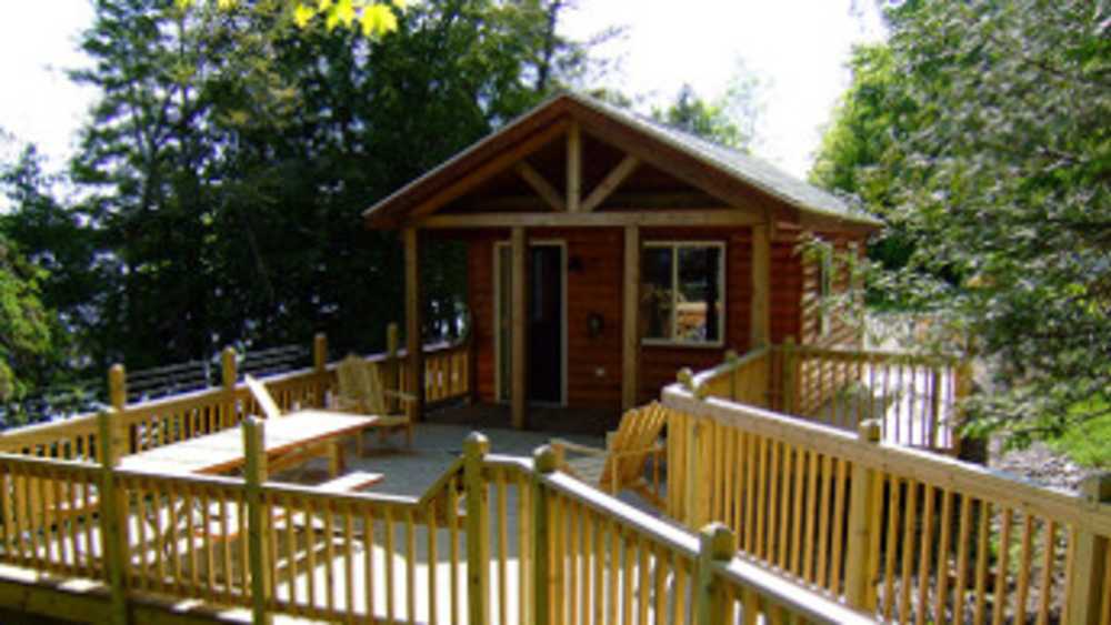 A camper cabin at Onaway State Park A camper cabin at Onaway State Park