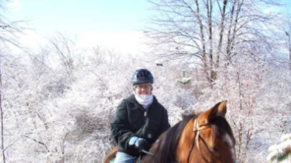 Winter horseback riding at Proud Lake Recreation Area in Michigan Winter horseback riding at Proud Lake Recreation Area in Michigan