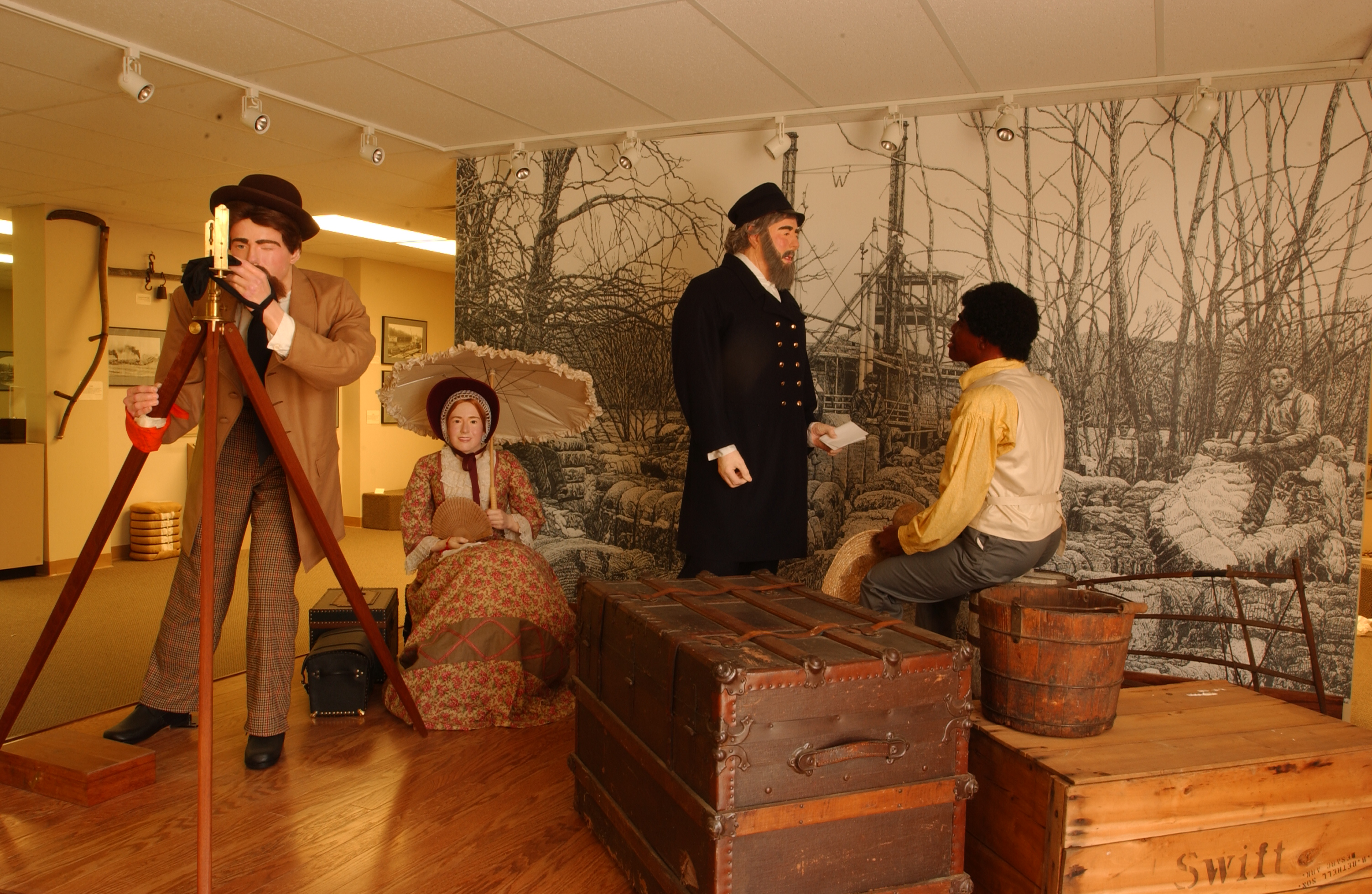 Displays show the history of the lower White River area