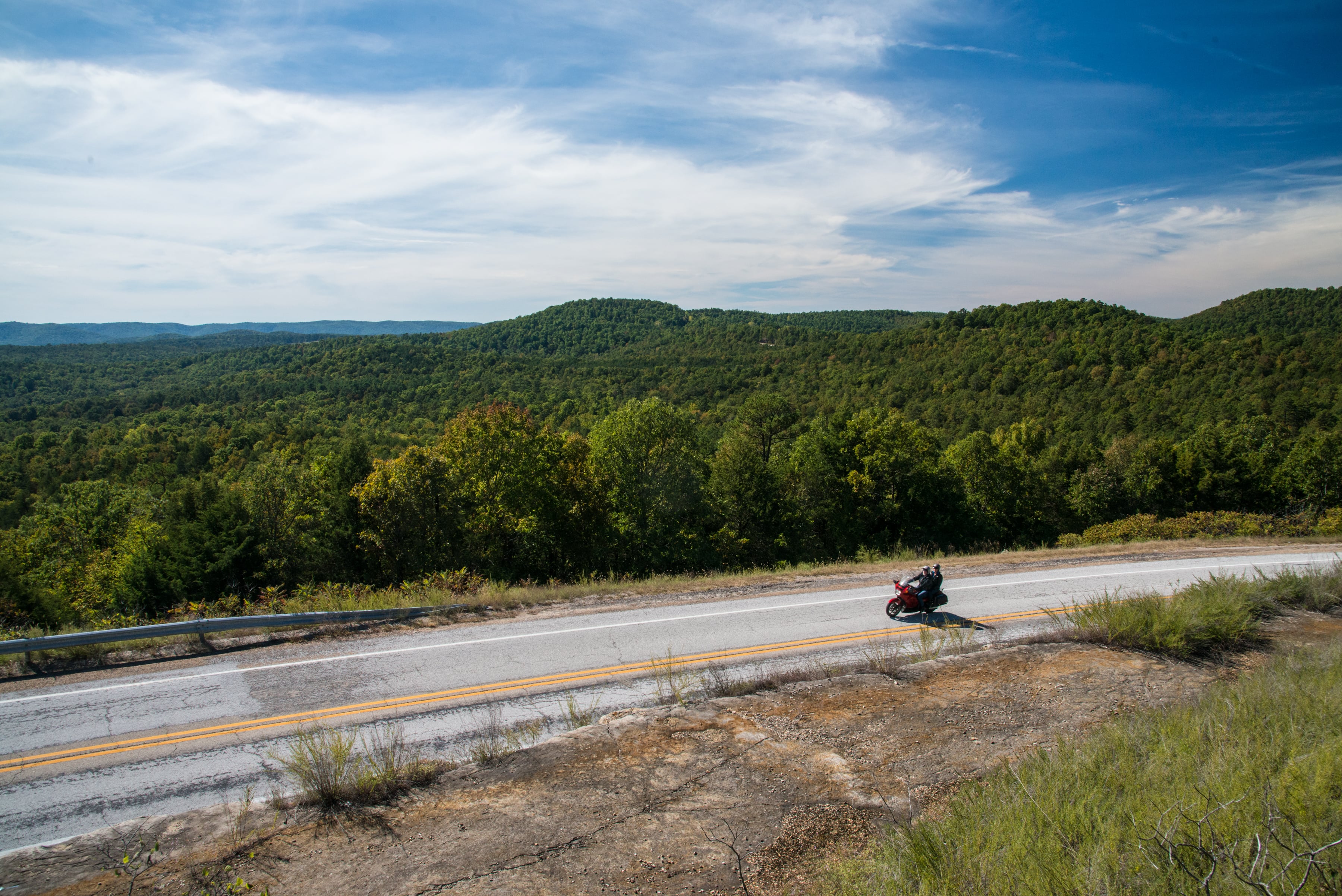 A motorcycle tour on Mountain View's Push Mountain Road