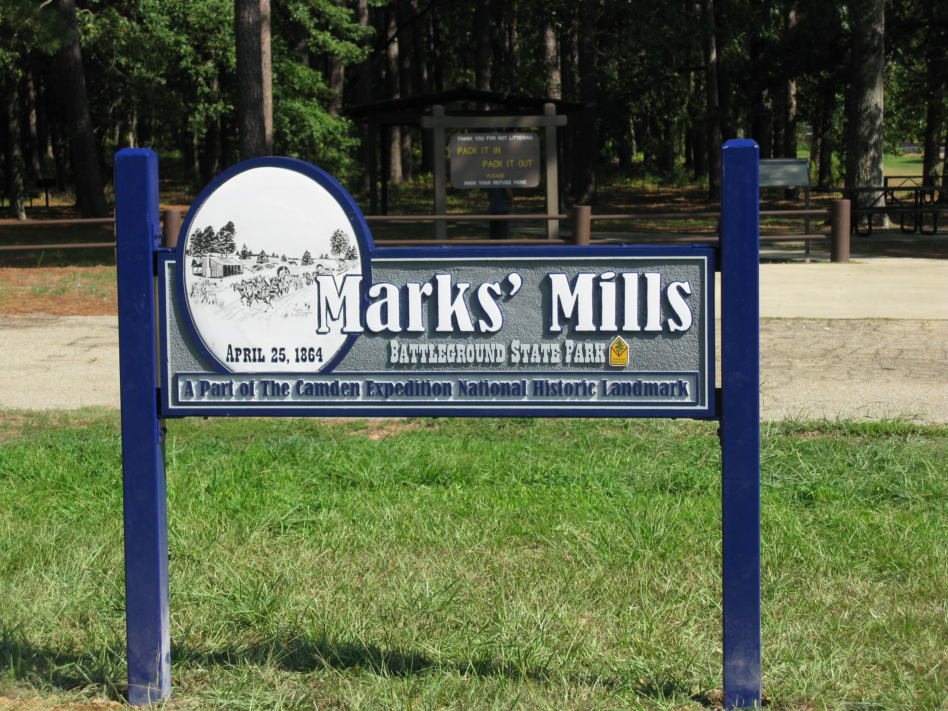 Marks' Mills Battleground State Park sign