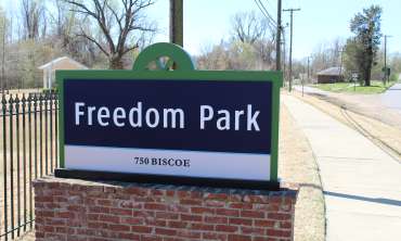 Honoring the contributions of African Americans during the Civil War. The park also explains a section of the Battle of Helena, which took place on July 4, 1863.