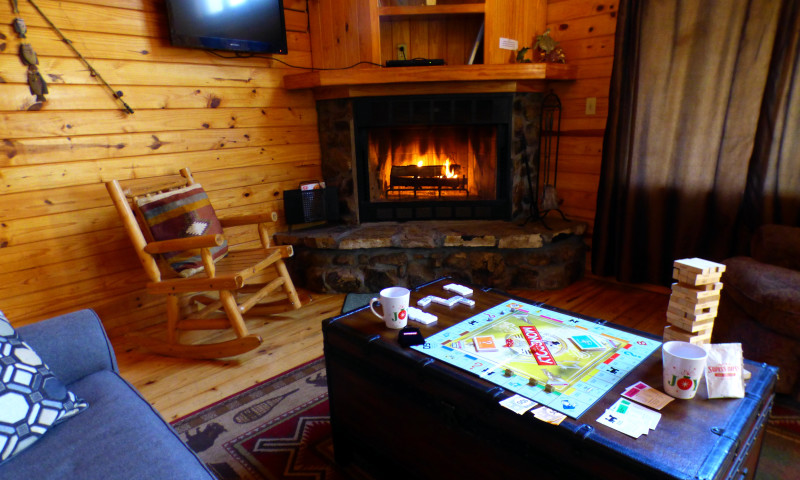 Game night by the fire.