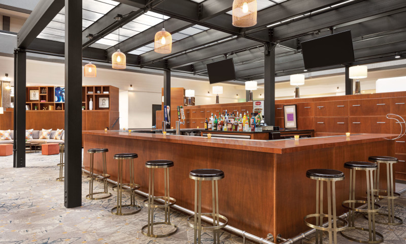 restaurant + tap room bar seating