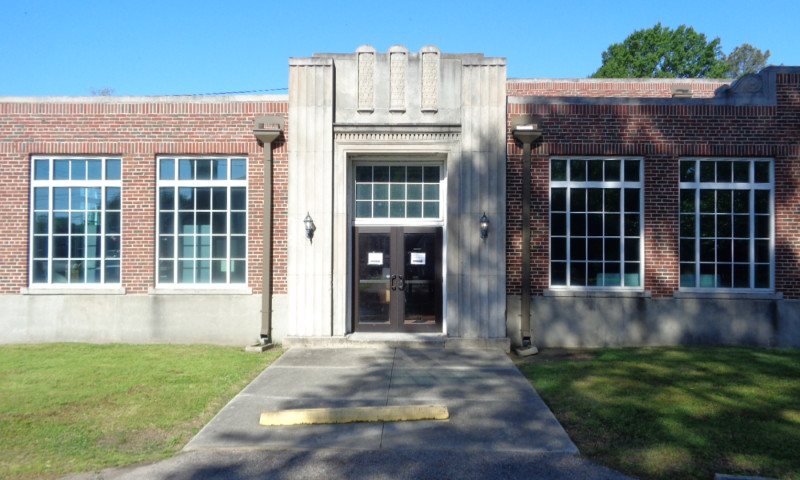 The historic 1938 Marion School Auditorium-Gymnasium is featured here. This venue now under renovation will soon be the permanent home of the Sultana Disaster Museum. 