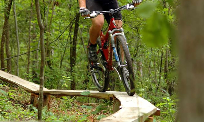 Mountain biking the Slaughter Pen Trail