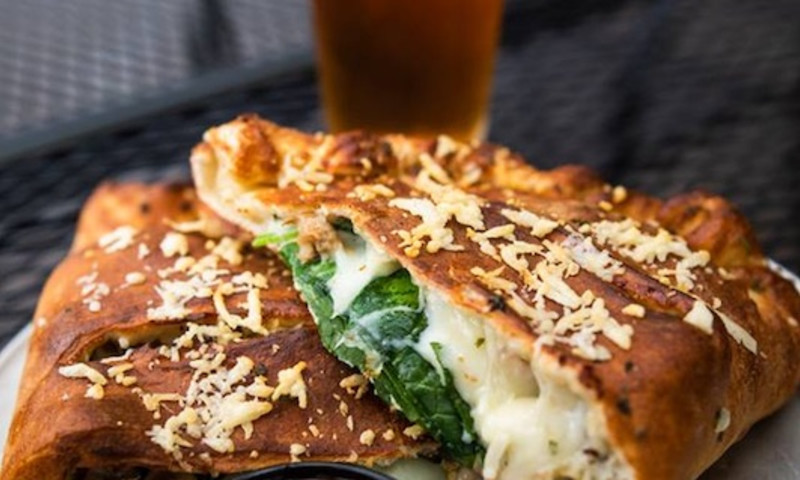 Calzone at Grateful Head Pizza and Beer Garden