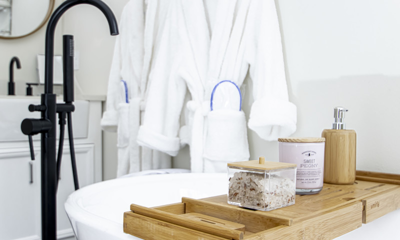 Luxurious Bathroom Amenities at Nature's Loft near Buffalo National River