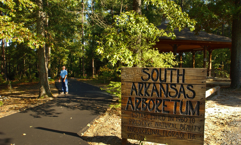  South Arkansas Arboretum covers 13 acres featuring plants indigenous to Arkansas' West Gulf Coastal Plain