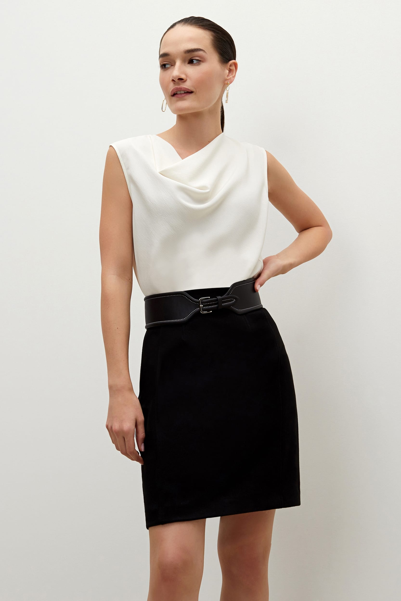 The Crosby Skirt—Textured Ponte