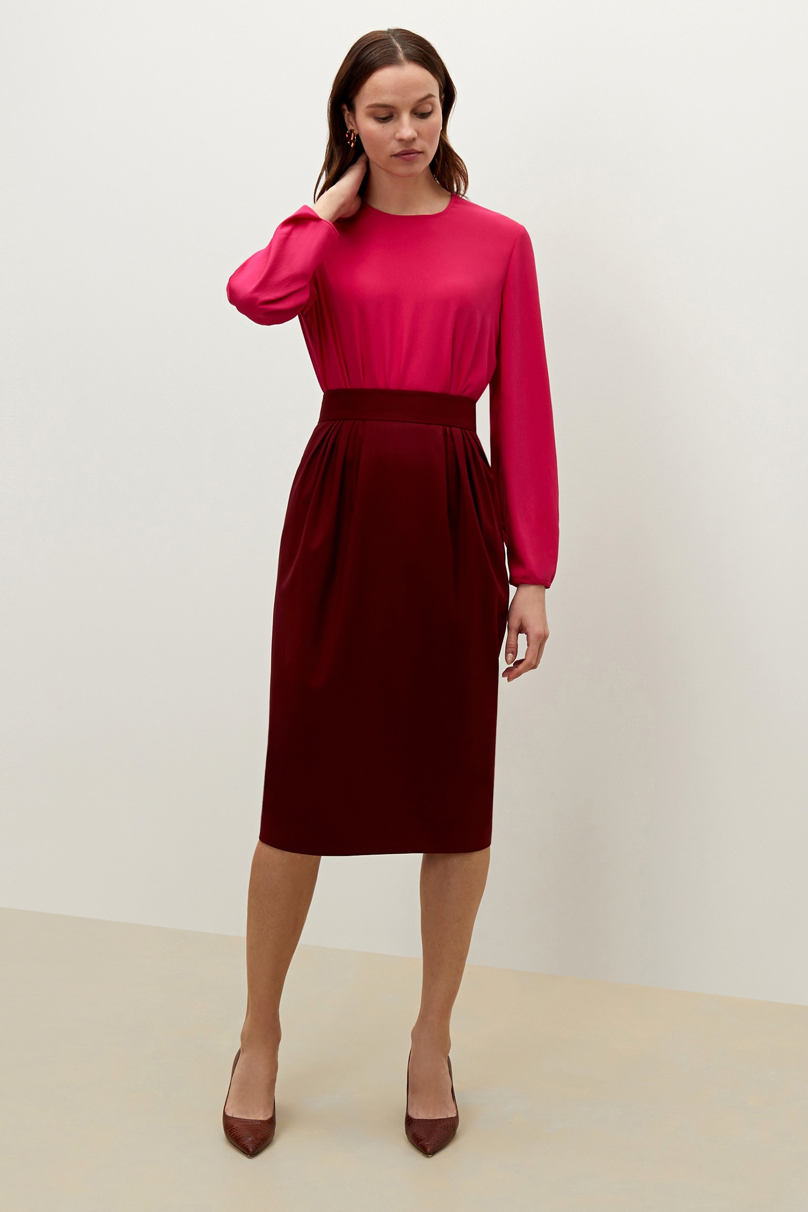 The Teresa Skirt—Washable Wool Twill