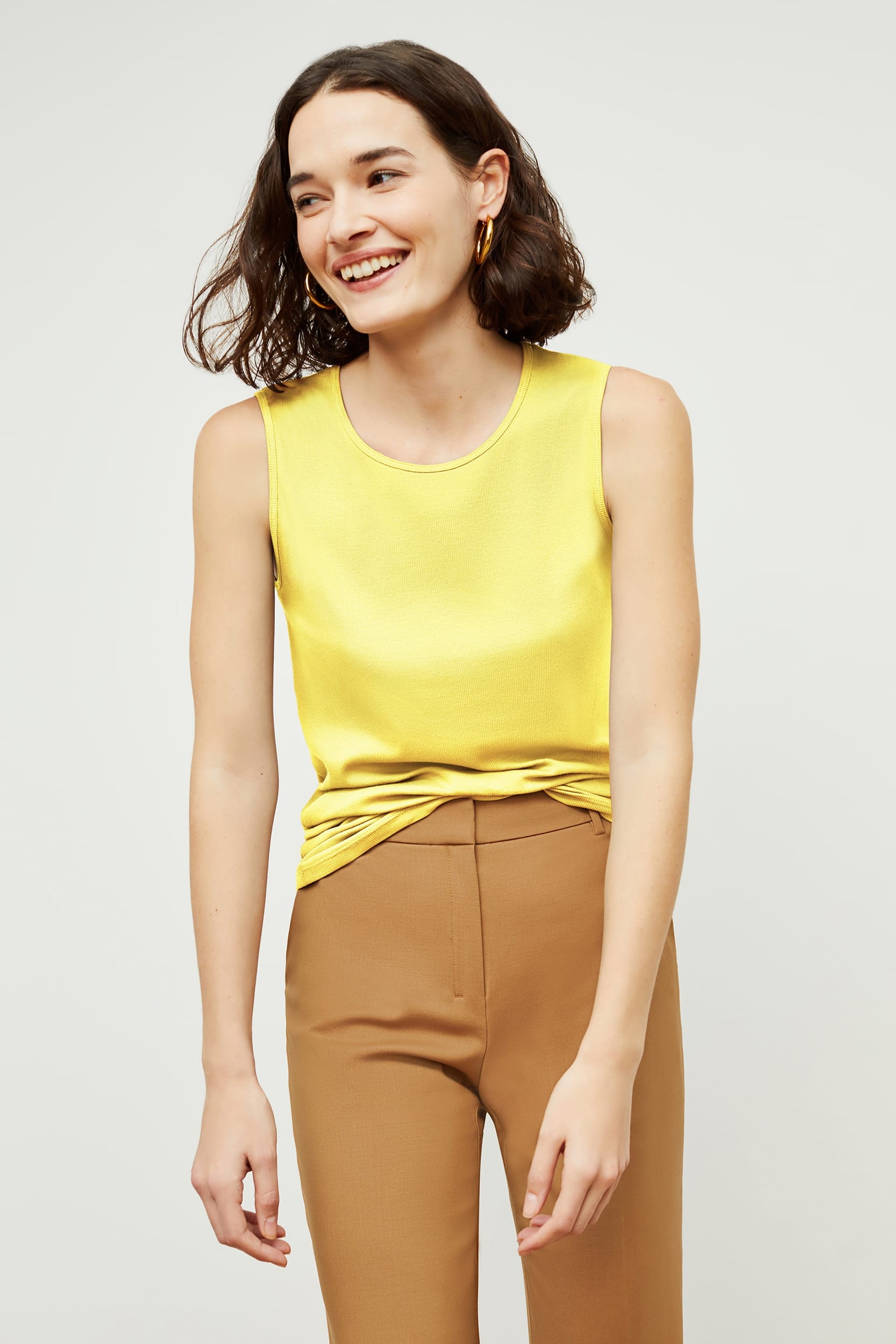 The Paige Tank—Ribbed Pima Cotton
