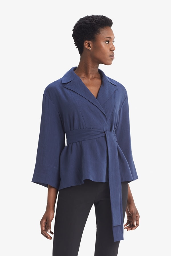 The Allie Top—Stretch Linen