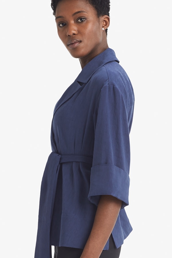 The Allie Top—Stretch Linen