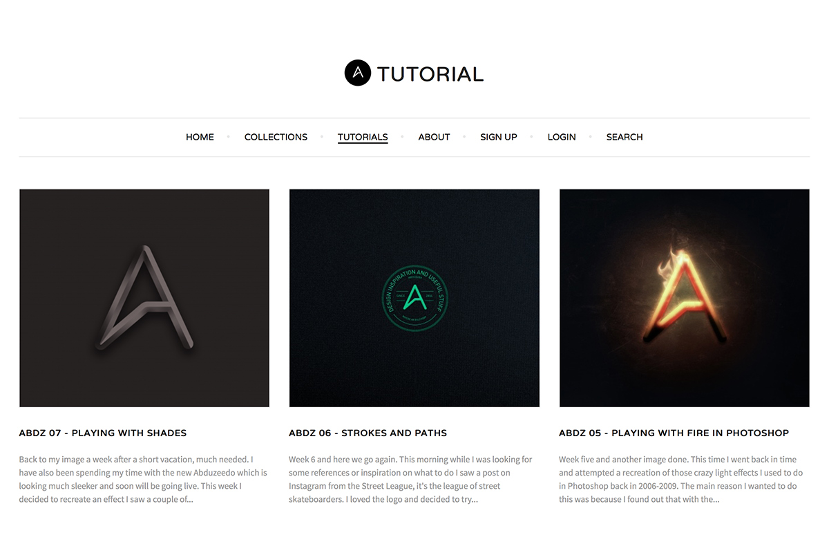 Abduzeedo Tutorials