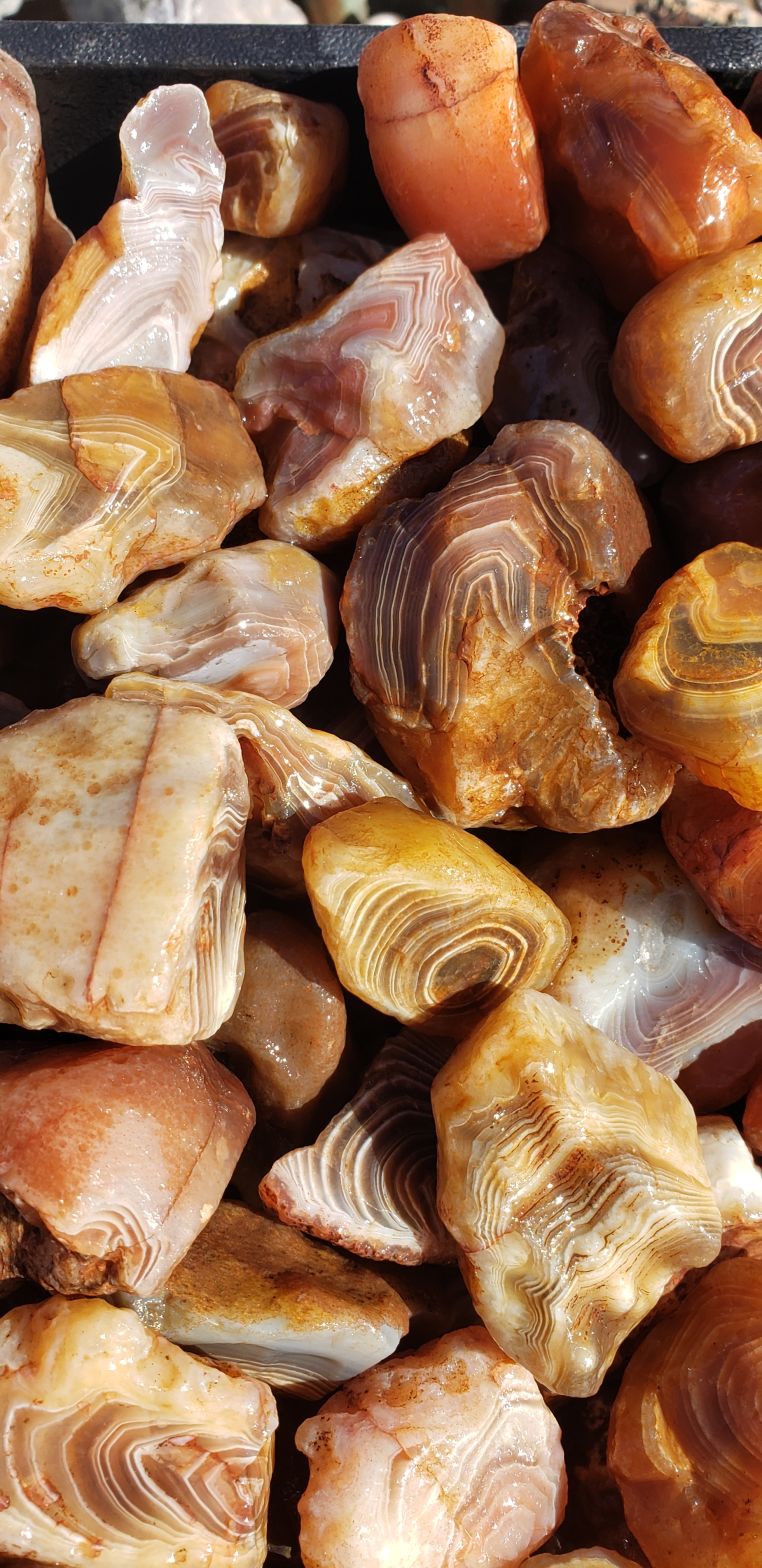 SALE Botswana Agate Rough lot 13 lbs now SOLD Rock Tumbling Hobby
