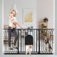 TSAYAWA Baby Gate with Cat Door for Pet Dog, 29.5-62 Inch Extra Wide Baby Gates