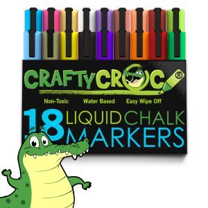 Award-Winning Children's book — Crafty Croc® 18 Pack of Liquid Chalk Markers