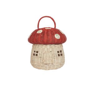 Award-Winning Children's book — Rattan Mushroom Basket - Red