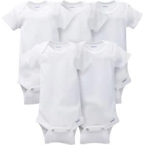 Award-Winning Children's book — Infant & Toddler White Short Sleeve Onesies® Brand Bodysuits by Gerber Childrenswear