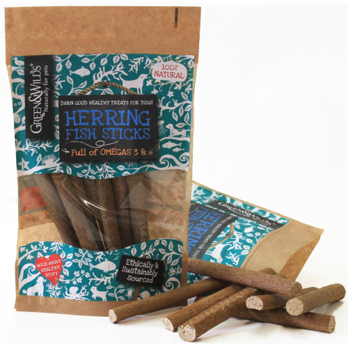 Green & Wilds Herring Fish Stick Dog Treats