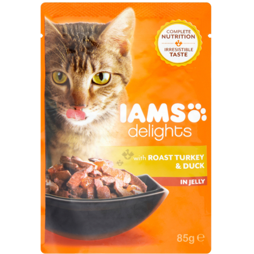 IAMS Delights Roast Turkey & Duck in Jelly Adult Cat Food