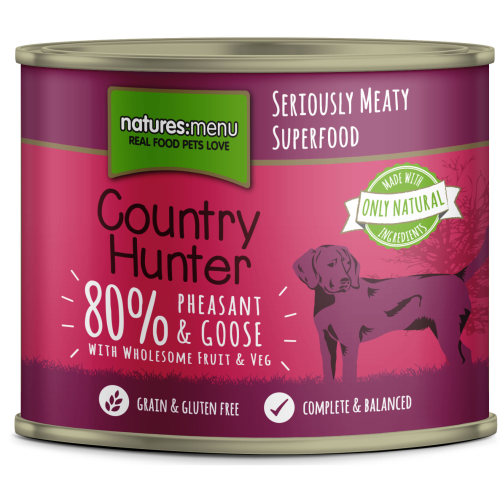 Natures Menu Country Hunter Pheasant & Goose Adult Dog Food Cans