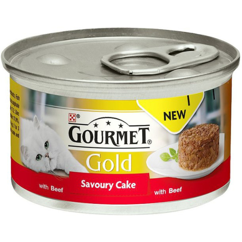 Gourmet Gold Savoury Cake Beef In Gravy Adult Cat Food