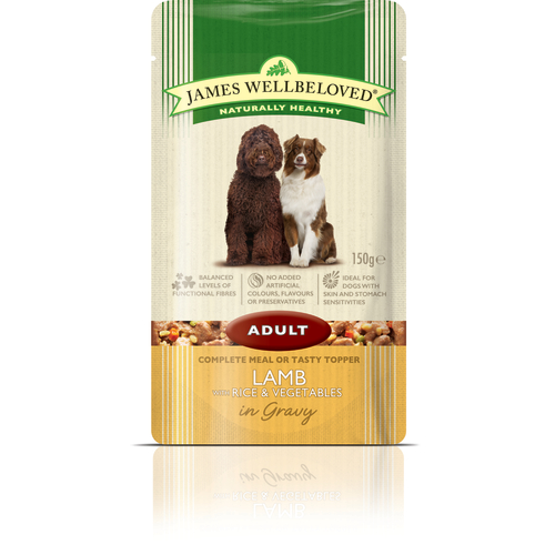 James Wellbeloved Lamb & Rice Adult Dog Pouches