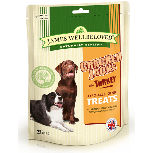 James Wellbeloved Crackerjacks Turkey Dog Treats G James Wellbeloved Crackerjacks Turkey Dog Treats G