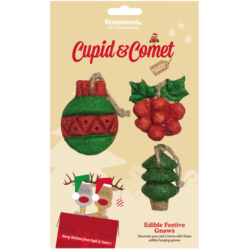 Cupid & Comet Edible Festive Christmas Gnaws Small Pet Treat