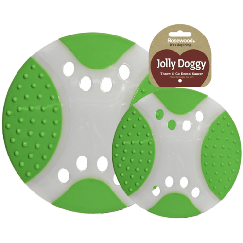 Rosewood Throw n Go Dental Saucer Dog Toy