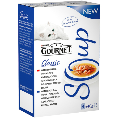 Gourmet Soup Fish Variety Multipack Adult Cat Food