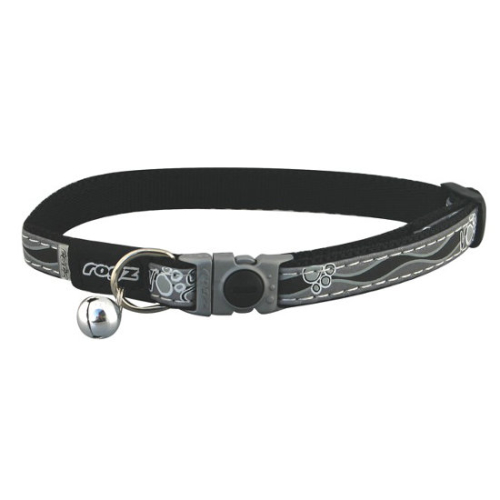 Rogz Night Cat Black Cat Collar