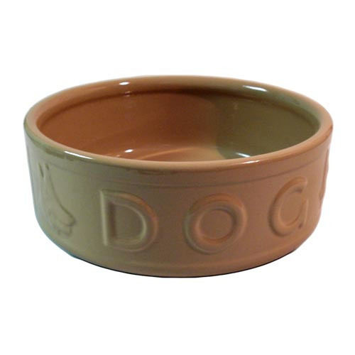 Rayware Lettered Ceramic Dog Bowl