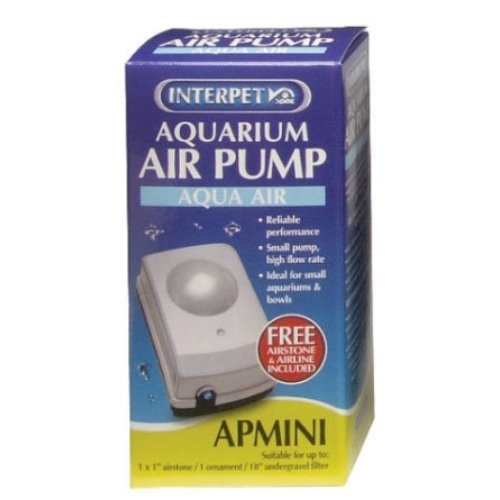 Interpet Aquarium Mini Air Pump with Airline & Airstone