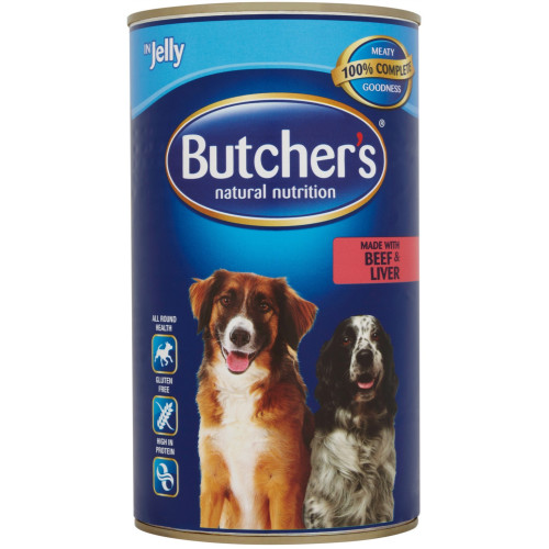 Butchers Beef & Liver Chunks in Jelly Dog Food
