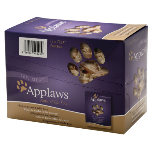 Applaws Chicken & Wild Rice Pouches Adult Cat Food