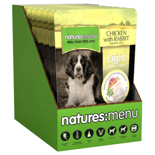 Natures Menu Light Chicken & Rabbit Adult Dog Food Pouches