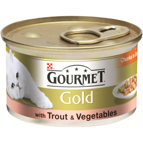 Gourmet Gold Trout & Vegetable Cat Food 12 x 85g
