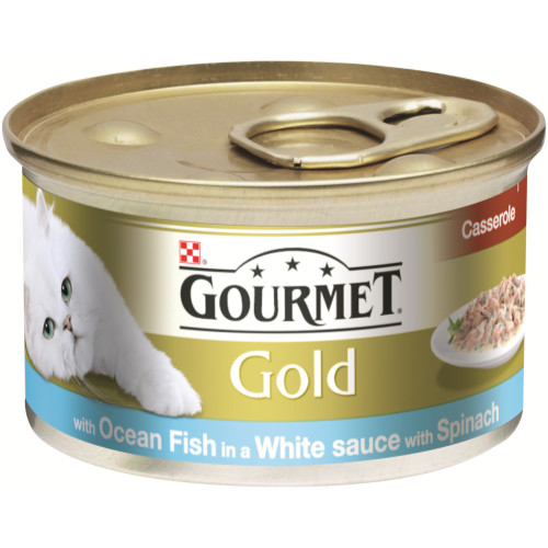 Gourmet Gold Ocean Fish Casserole & White Sauce Adult Cat Food